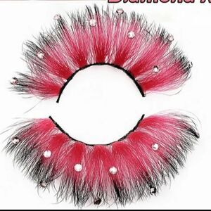 NWOT Fancy Lashes with Rhinestones - Pink to Black